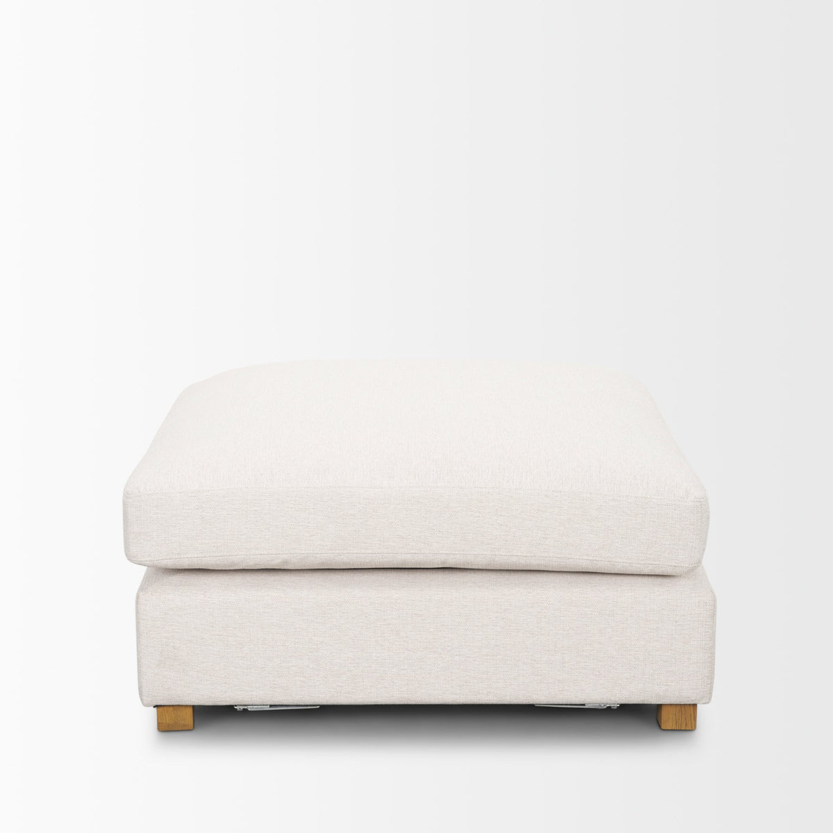 Halston Oatmeal Large Ottoman Performance Fabric - Ornate Home
