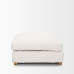 Halston Oatmeal Large Ottoman Performance Fabric - Ornate Home