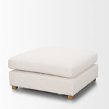 Halston Oatmeal Large Ottoman Performance Fabric - Ornate Home