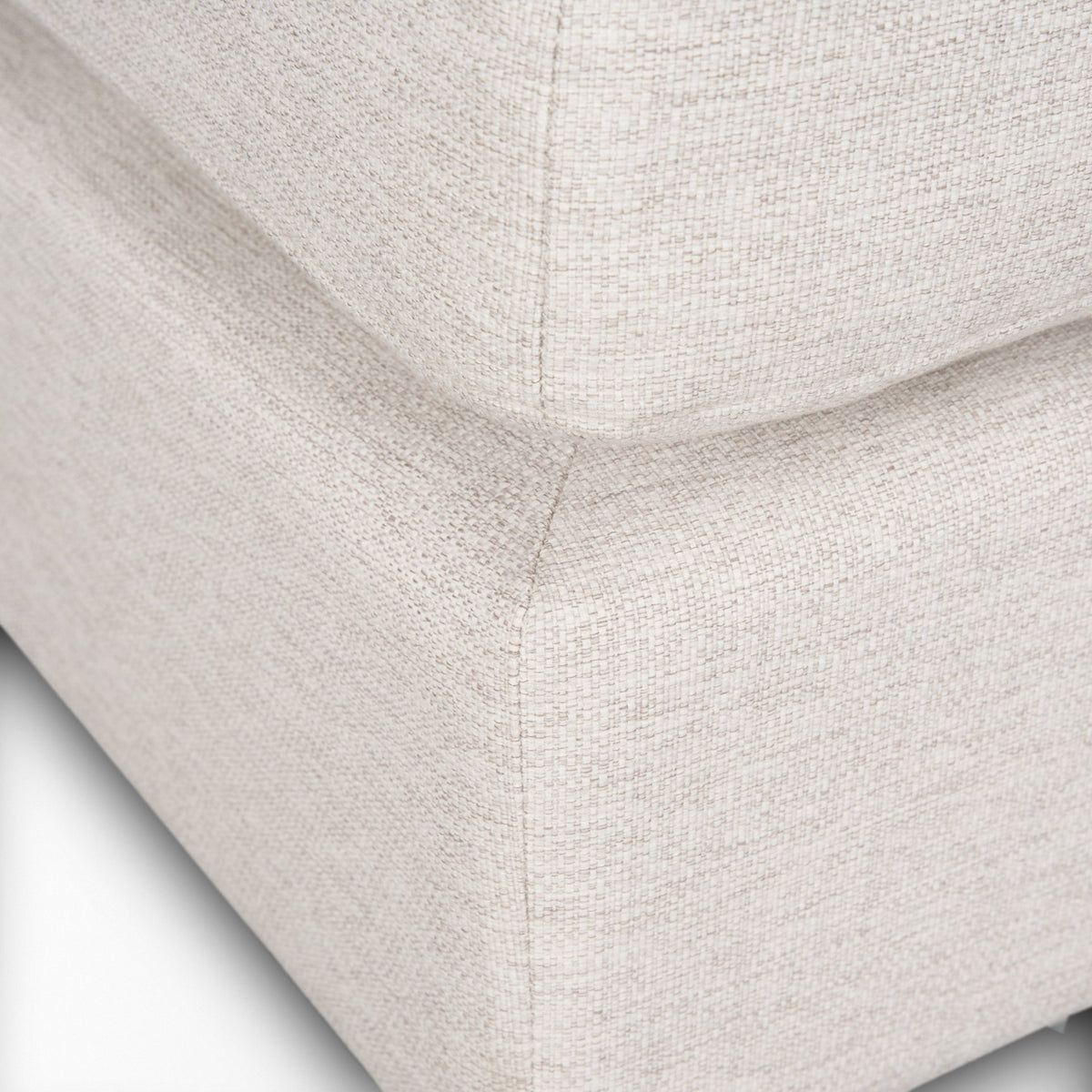 Halston Oatmeal Large Ottoman Performance Fabric - Ornate Home