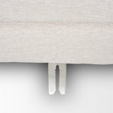 Halston Oatmeal Large Ottoman Performance Fabric - Ornate Home
