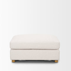 Halston Oatmeal Small Ottoman Performance Fabric - Ornate Home