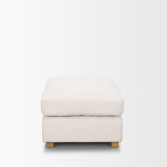 Halston Oatmeal Small Ottoman Performance Fabric - Ornate Home