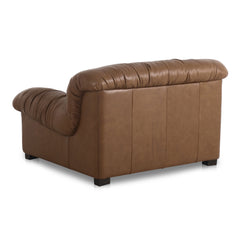 Halston Tan Leather Lounge Chair - Ornate Home