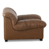 Halston Tan Leather Lounge Chair - Ornate Home