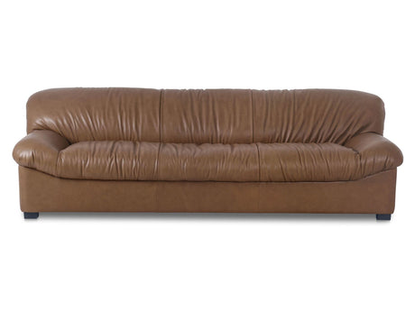 Halston Tan Leather Sofa - Ornate Home