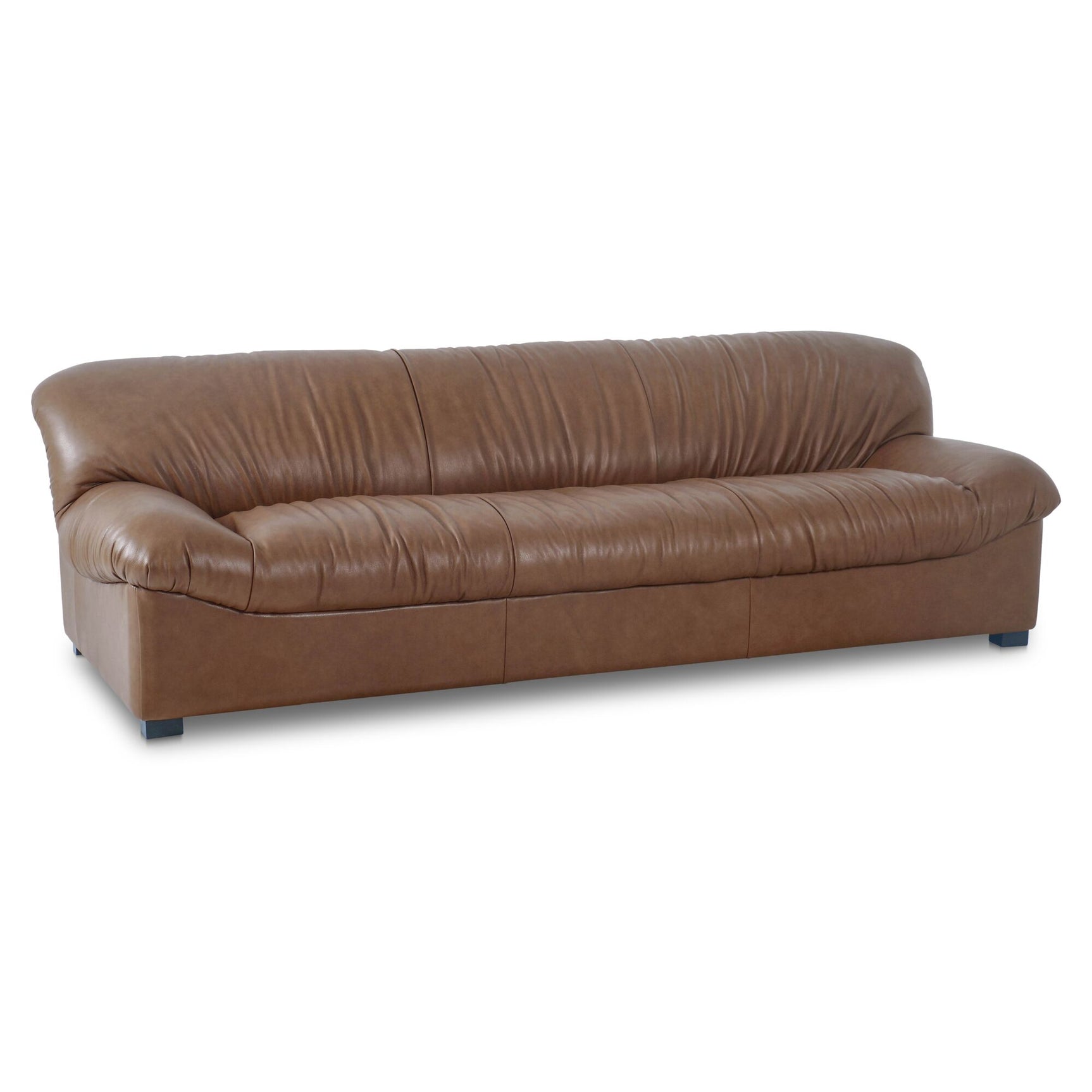 Halston Tan Leather Sofa - Ornate Home