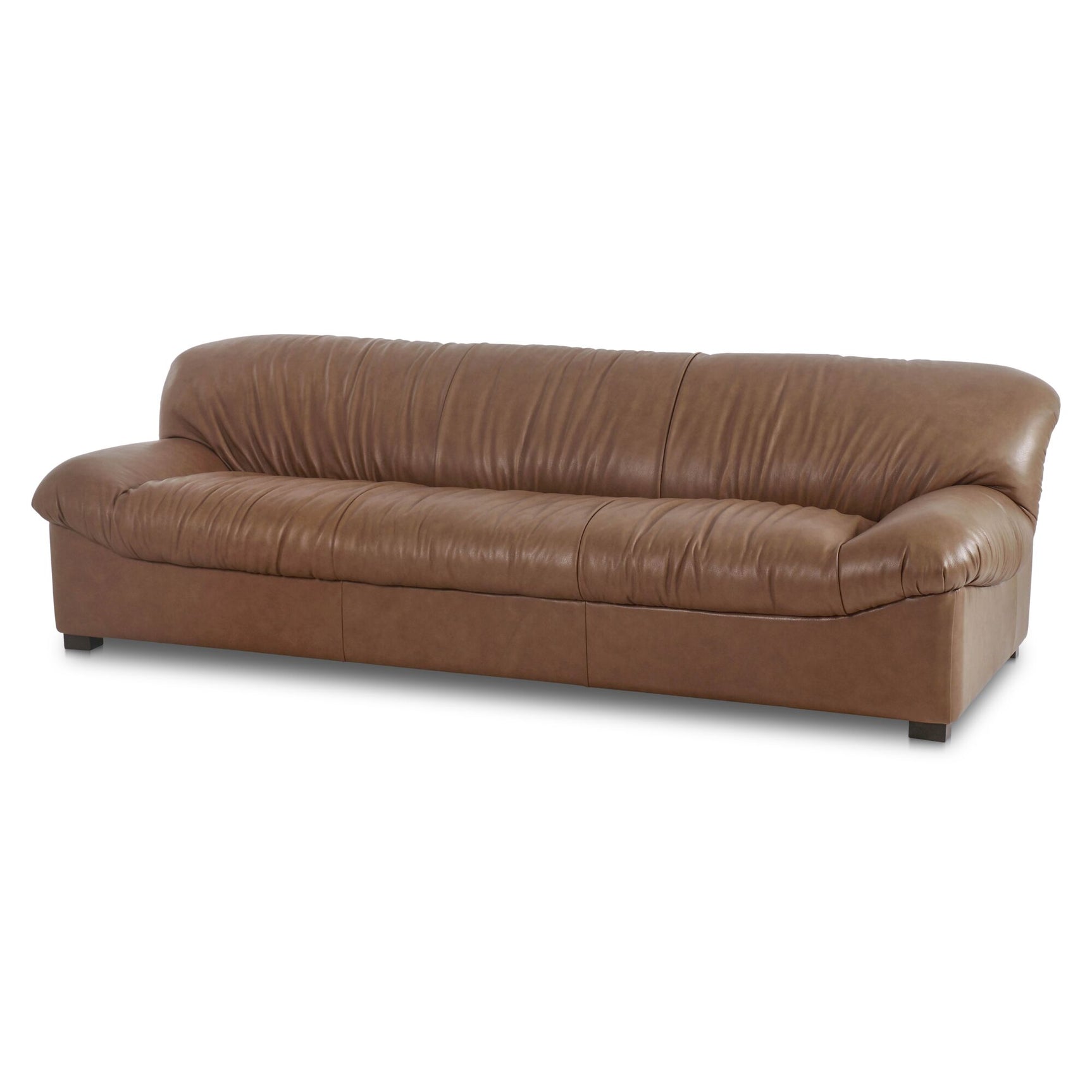 Halston Tan Leather Sofa - Ornate Home