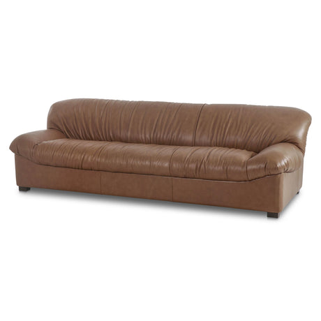 Halston Tan Leather Sofa - Ornate Home