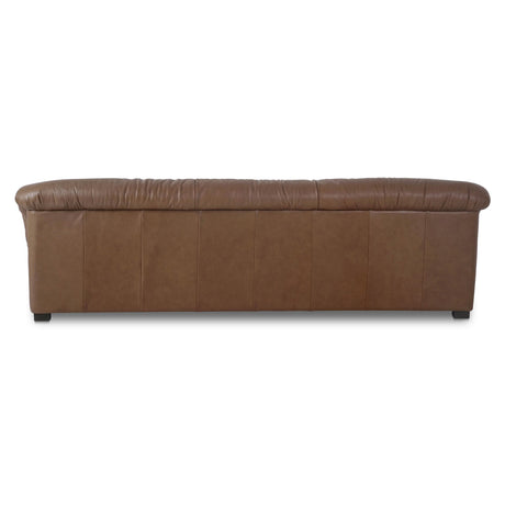 Halston Tan Leather Sofa - Ornate Home