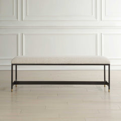 Halston White Upholstered Bench - Ornate Home