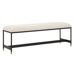 Halston White Upholstered Bench - Ornate Home