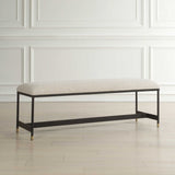 Halston White Upholstered Bench - Ornate Home