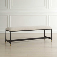 Halston White Upholstered Bench - Ornate Home