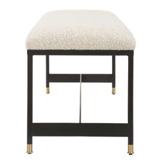 Halston White Upholstered Bench - Ornate Home