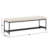 Halston White Upholstered Bench - Ornate Home