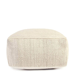 Halter White Ivory Pouf - Ornate Home
