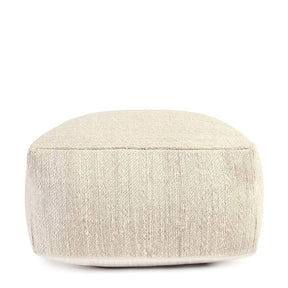 Halter White Ivory Pouf - Ornate Home