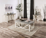 Halton Hills Vintage Ivory/Weathered Gray End Table - Ornate Home