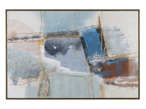 Halu Blue/Orange Canvas - Ornate Home