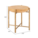 Halva Natural Side Table - Ornate Home