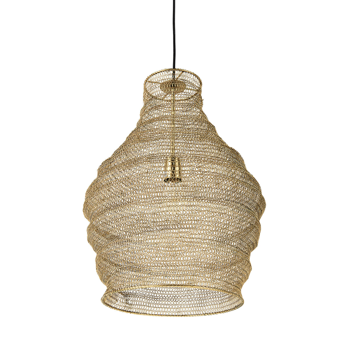Halycon Gold Mesh and Iron Pendant Light - Ornate Home