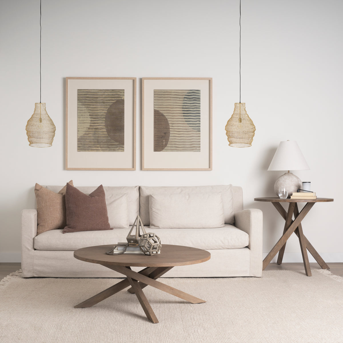 Halycon Gold Mesh and Iron Pendant Light - Ornate Home