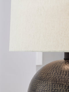 Hambell Black/Gold Finish Table Lamp - Ornate Home