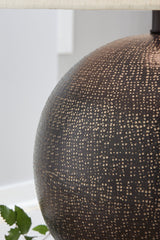 Hambell Black/Gold Finish Table Lamp - Ornate Home