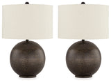 Hambell Black/Gold Table Lamp (Set of 2) - Ornate Home