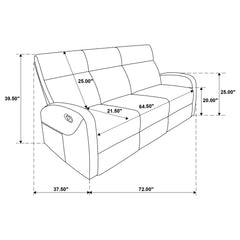 Hamilton Charcoal Grey 2-Piece Chenille Manual Reclining Sofa Set - Ornate Home