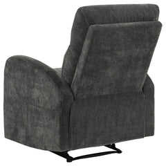 Hamilton Charcoal Grey 3-Piece Chenille Manual Reclining Sofa Set - Ornate Home