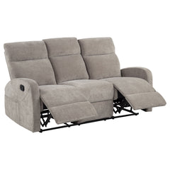 Hamilton Sand 2-Piece Chenille Manual Reclining Sofa Set - Ornate Home