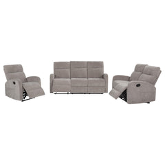 Hamilton Sand Chenille Upholstered Manual Glider Recliner - Ornate Home