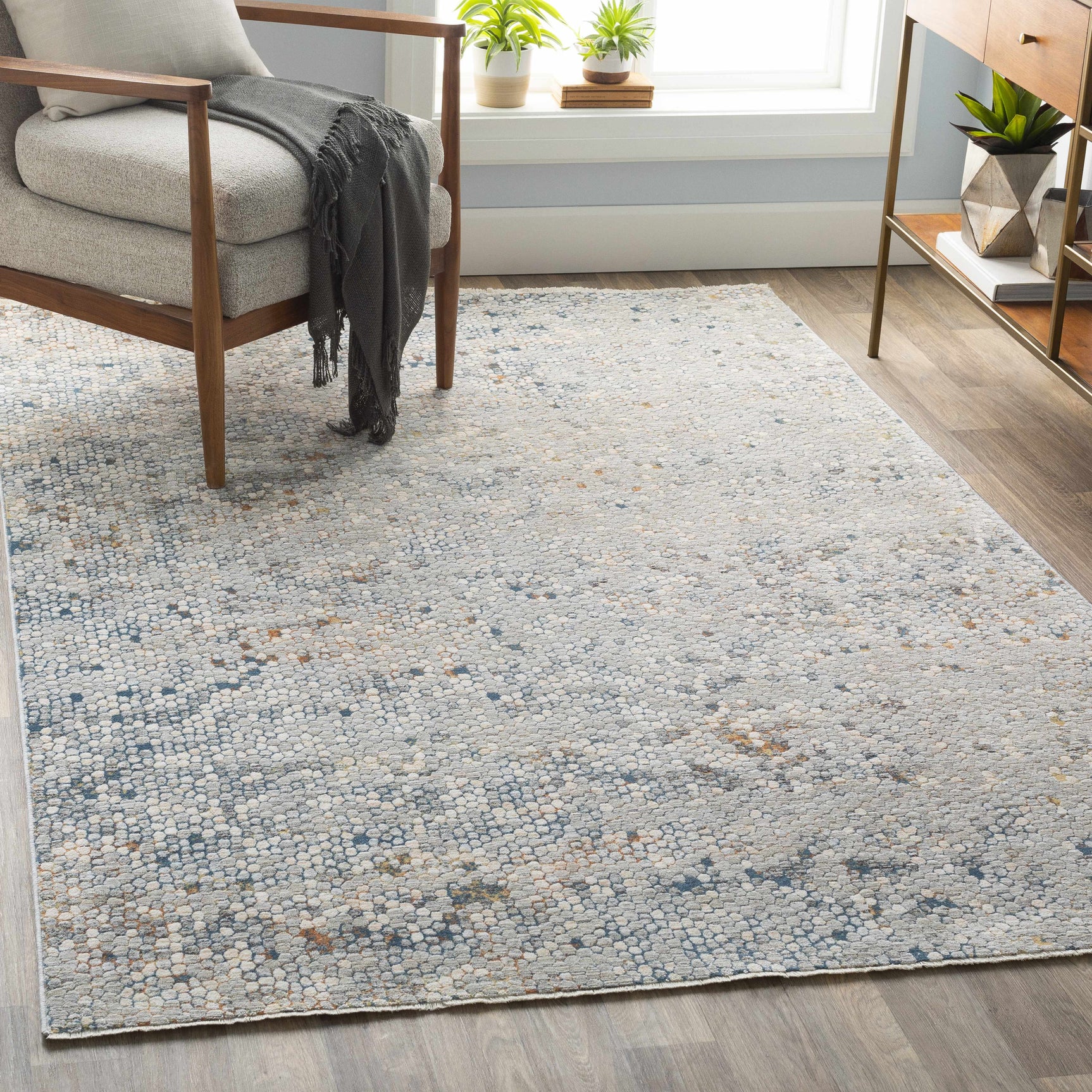 Hamler Honeycomb Mosaic Rug - Ornate Home