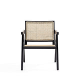Hamlet Accent Chair in Black and Natural Cane - Ornate Home