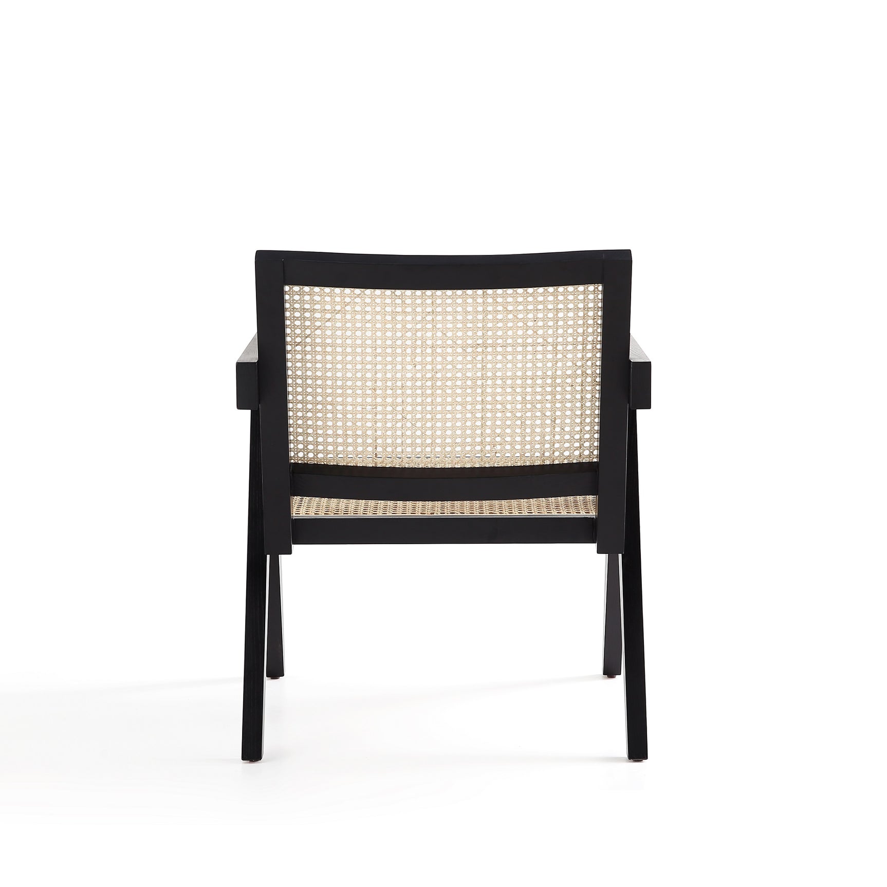 Hamlet Accent Chair in Black and Natural Cane - Ornate Home