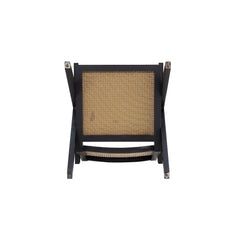 Hamlet Accent Chair in Black and Natural Cane - Ornate Home
