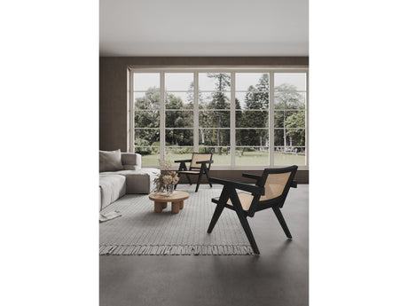 Hamlet Accent Chair in Black and Natural Cane (set of 2) - Ornate Home