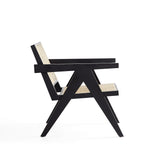 Hamlet Accent Chair in Black and Natural Cane (set of 2) - Ornate Home