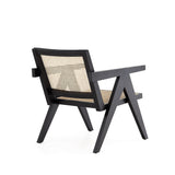 Hamlet Accent Chair in Black and Natural Cane (set of 2) - Ornate Home