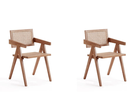Hamlet Dining Arm Chair in Nature Cane (set of 2) - Ornate Home