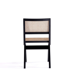 Hamlet Dining Chair in Black and Natural Cane (set of 2) - Ornate Home