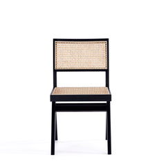 Hamlet Dining Chair in Black and Natural Cane (set of 4) - Ornate Home