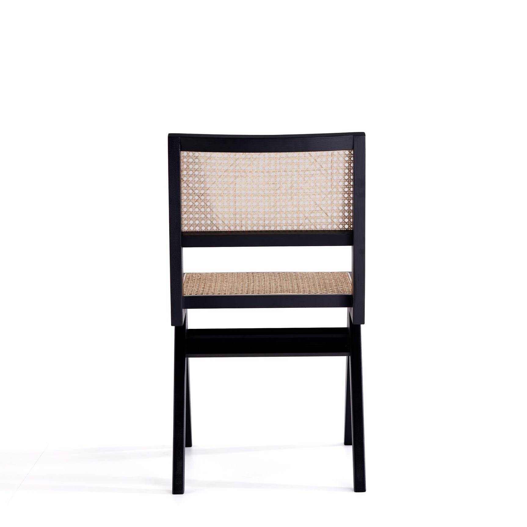 Hamlet Dining Chair in Black and Natural Cane (set of 4) - Ornate Home