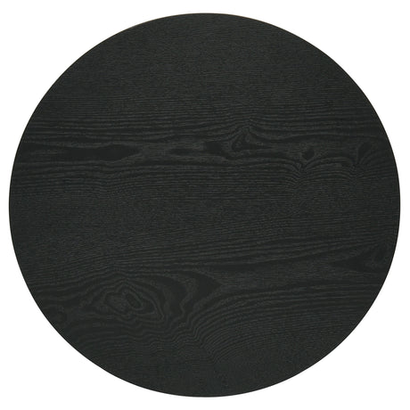 Hamlyn Black 2-piece Round Fluted Coffee and End Table Set - Ornate Home