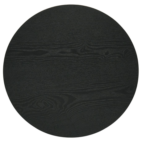 Hamlyn Black 3-piece Round Fluted Coffee and End Table Set - Ornate Home
