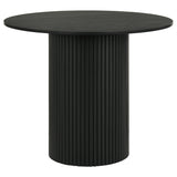 Hamlyn Black 43-inch Round Wood Counter Height Dining Table - Ornate Home