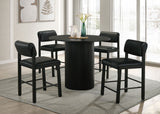 Hamlyn Black 43-inch Round Wood Counter Height Dining Table - Ornate Home