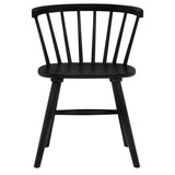 Hamlyn Black 5-piece Round Wood Dining Set - Ornate Home